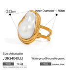 White inlay ring height and inner diameter measurements