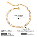 Clear cluster and elongated-link bracelet
