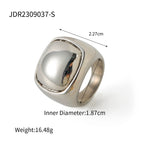 Wholesale Gold Plated Stainless Steel Dome Statement Ring Collection - scale reference
