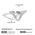 Stainless steel V-shaped ring with dimensions