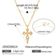Small shaped cross pendant with clear accents