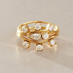 Close-up of nested zirconia ring set