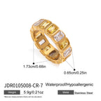 Clear-and-yellow band ring measurement chart