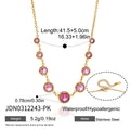 Pink-stone necklace measurement image