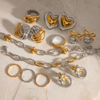 Mixed-Style Stainless Steel Jewelry Collection shown on model