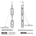 Paperclip link earring dimensions and material reference