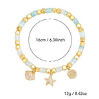 shell and starfish beaded bracelet size and supplier-listed weight