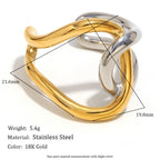 interlocking loop ring with listed dimensions and 5.4 g weight