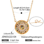 Patterned sun pendant necklace specification image