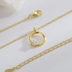 open circle necklace with lobster clasp and extension chain