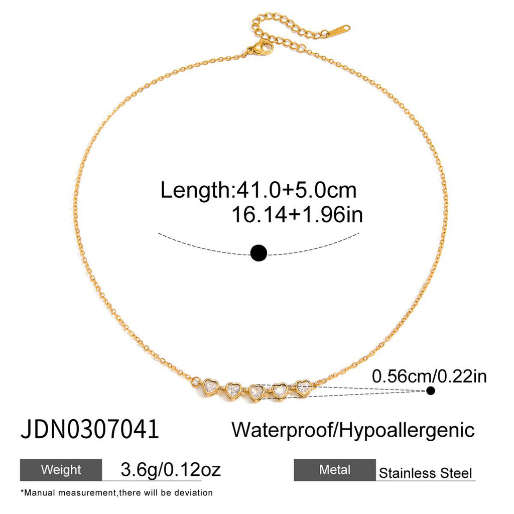 Station necklace length extension and setting measurements