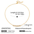 Station necklace length extension and setting measurements