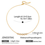 Station necklace length extension and setting measurements