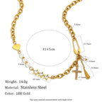 charm necklace dimensions with 41 plus 5 cm chain and 14 g listed weight