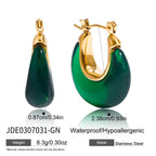 Dark green resin crescent hoop and hinged closure