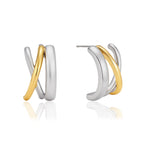Front and side views of the three curved bands