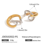 Clear Stone Stainless Steel Earring Collection – product view 6