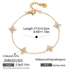 Flower station chain bracelet dimensions