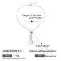 Wholesale Silver-Finish Stainless Steel Tassel Necklace Collection - finish detail