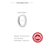 9 mm single 925 silver moissanite huggie with weight details
