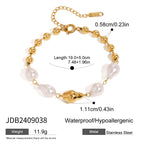 Bead bracelet showing length, extension and bead measurements