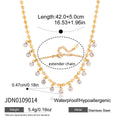 Gold-Tone Clear Accent Stainless Steel Necklace Collection size and proportion reference
