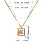 square rose pendant dimensions with 45 plus 5 cm chain