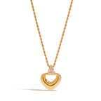 Gold-Tone Stainless Steel Heart Necklace Collection — alternate angle