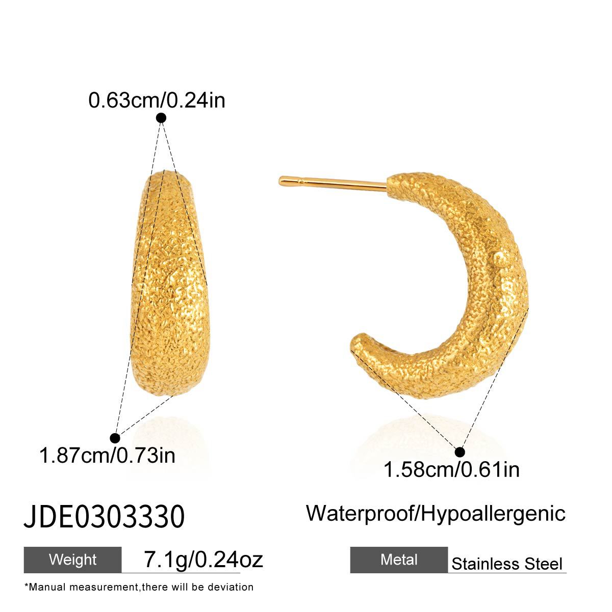 Granular curved hoop front and side views