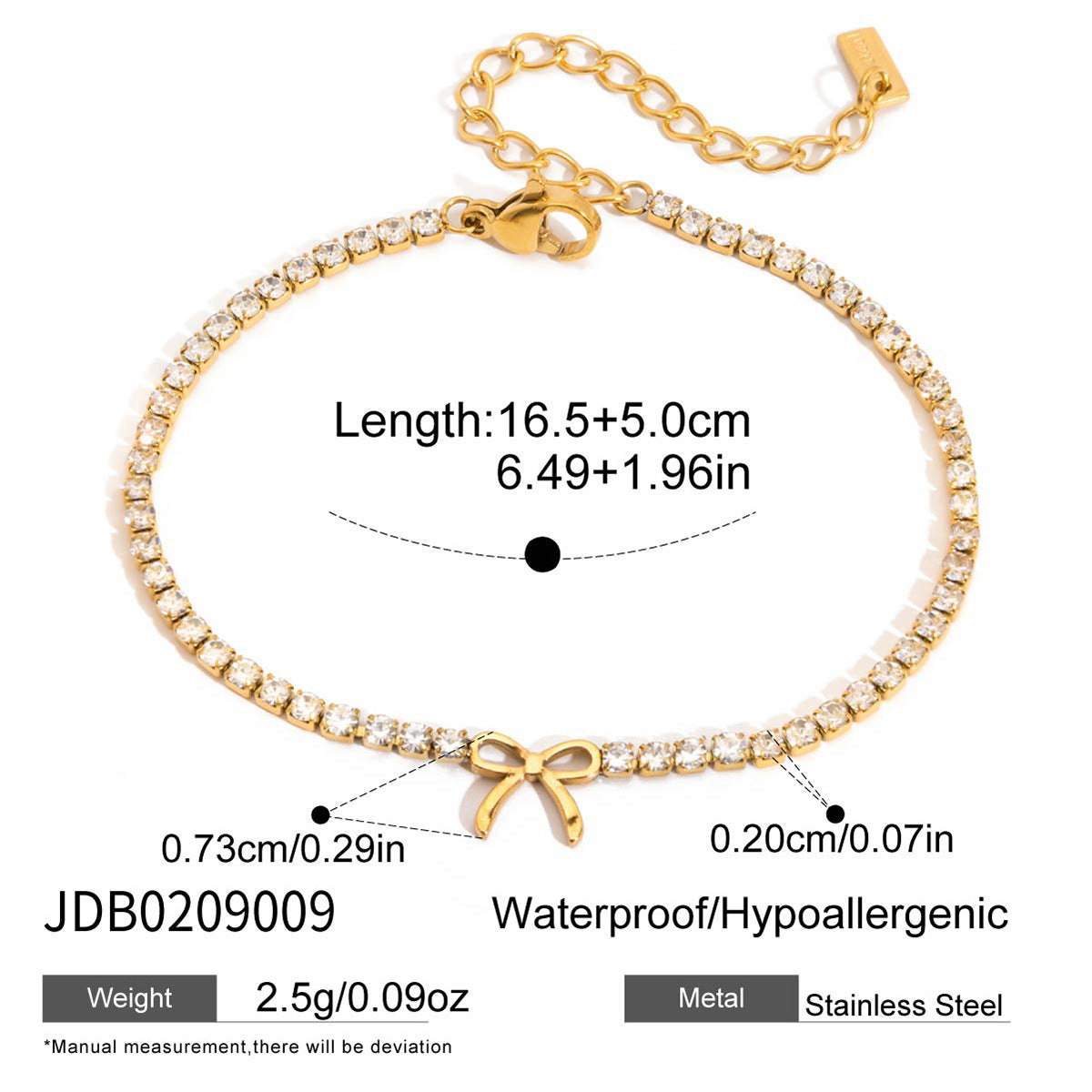 Horseshoe charm stone-row bracelet