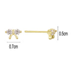 bow studs with 7 by 5 mm measurements and post backs