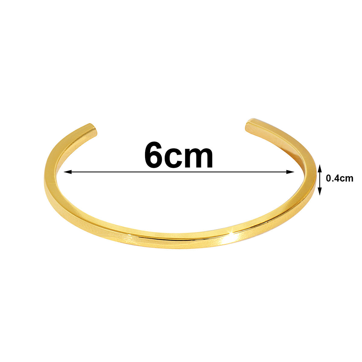 open bangle dimensions with 6 cm inner width and 0.4 cm band