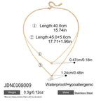 Gold-Tone Clear Accent Stainless Steel Pendant Necklace Collection size and proportion reference