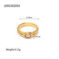 Double-band ring face width and accent measurements