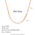 Gold-tone pearl necklace dimension image