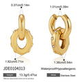 Oval drop stainless steel hoop measurement chart