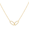 925 Sterling Silver Interlocking Oval Link Necklace — gold oval links and fine chain