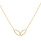 925 Sterling Silver Interlocking Oval Link Necklace — gold oval links and fine chain
