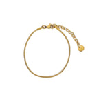 Gold Plated Stainless Steel Chain Bracelet Collection — rounded chain bracelet worn view