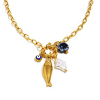 Fish charm necklace product front view
