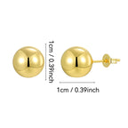 ball stud earrings supplier-marked 10 mm diameter