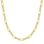 isolated gold plated mixed-link chain necklace