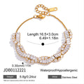 Wave bracelet with round accent clusters and extender