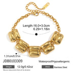 Stainless steel sculpted bracelet dimension image