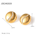 Gold Plated Clear Accent Stainless Steel Stud Earring Collection — product reference