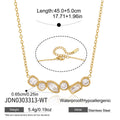 Cluster necklace length and clasp diagram