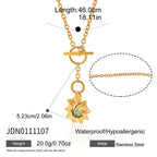 Shell pendant necklace and T-bar dimensions