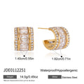 Wide C-shaped hoop size and side profile