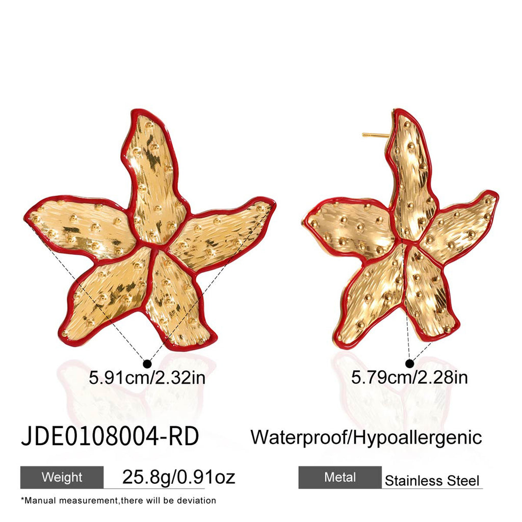 Gold-Tone Multicolor Flower Stainless Steel Stud Earrings variant reference