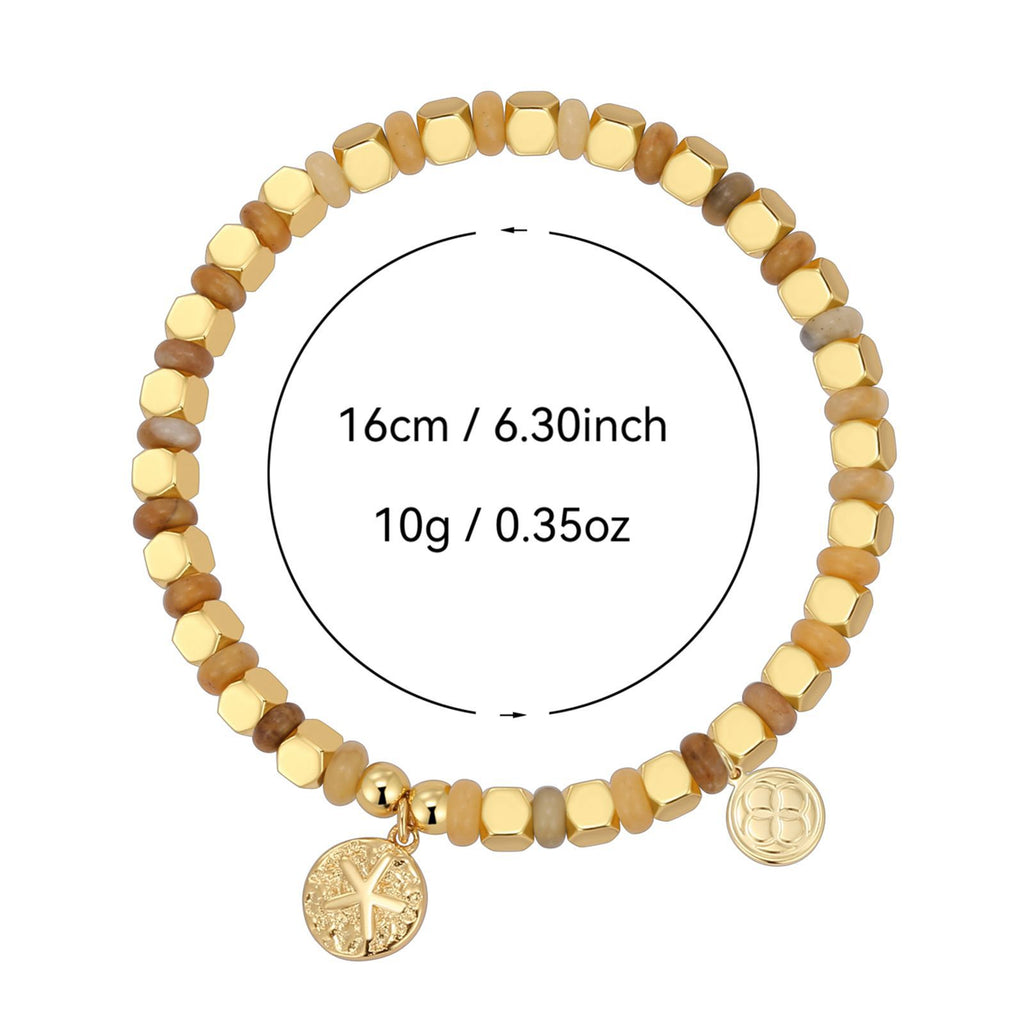 starfish bead bracelet with supplier-listed 16 cm size and 10 g weight